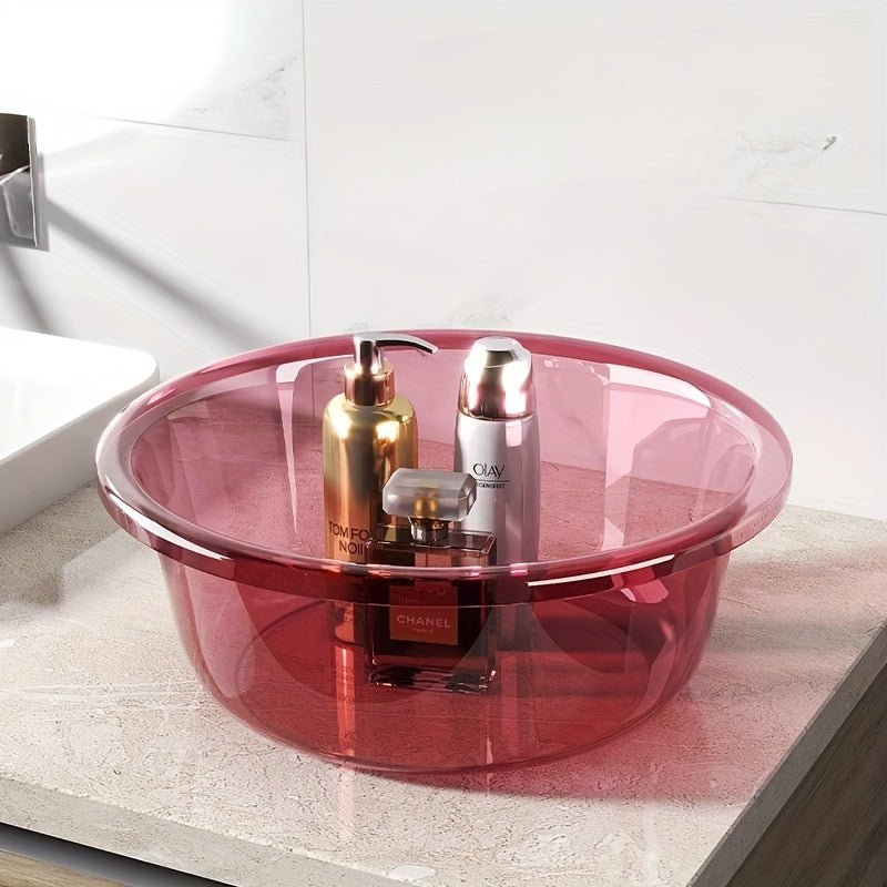 Large Durable Plastic Washbasin for Kitchen - Ideal for Washing Vegetables, Fruits, and Feet