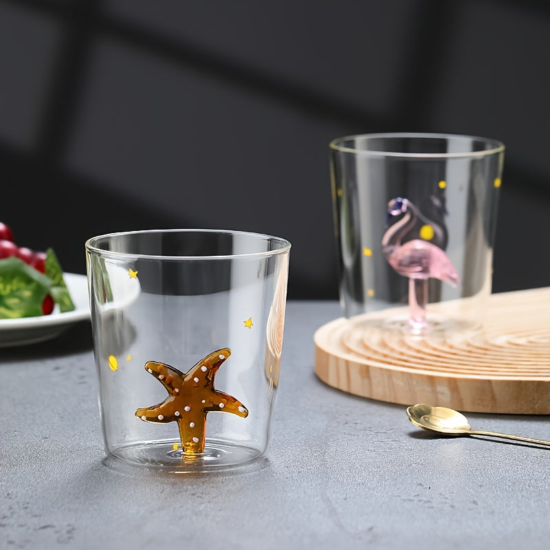 1 piece of 3D animal inside a 350ml heat resistant glass cup, ideal for all types of drinks in both summer and winter.