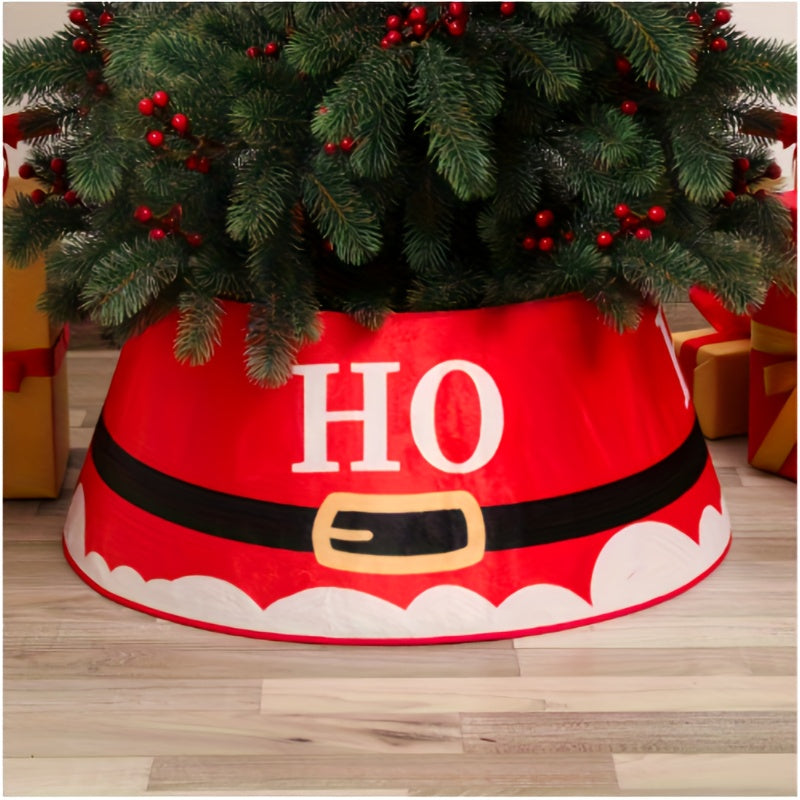 Christmas tree skirt with creative printed sequins, perfect for festive scene decorations in homes, offices, and themed parties.