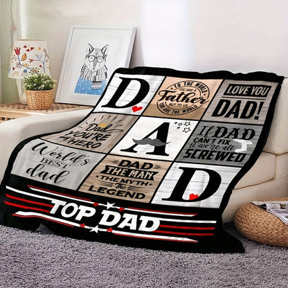 The Ultimate Father's Day and Birthday Gift for Dad - Luxurious Flannel Blanket with Unique Print Design, Ideal for All Seasons