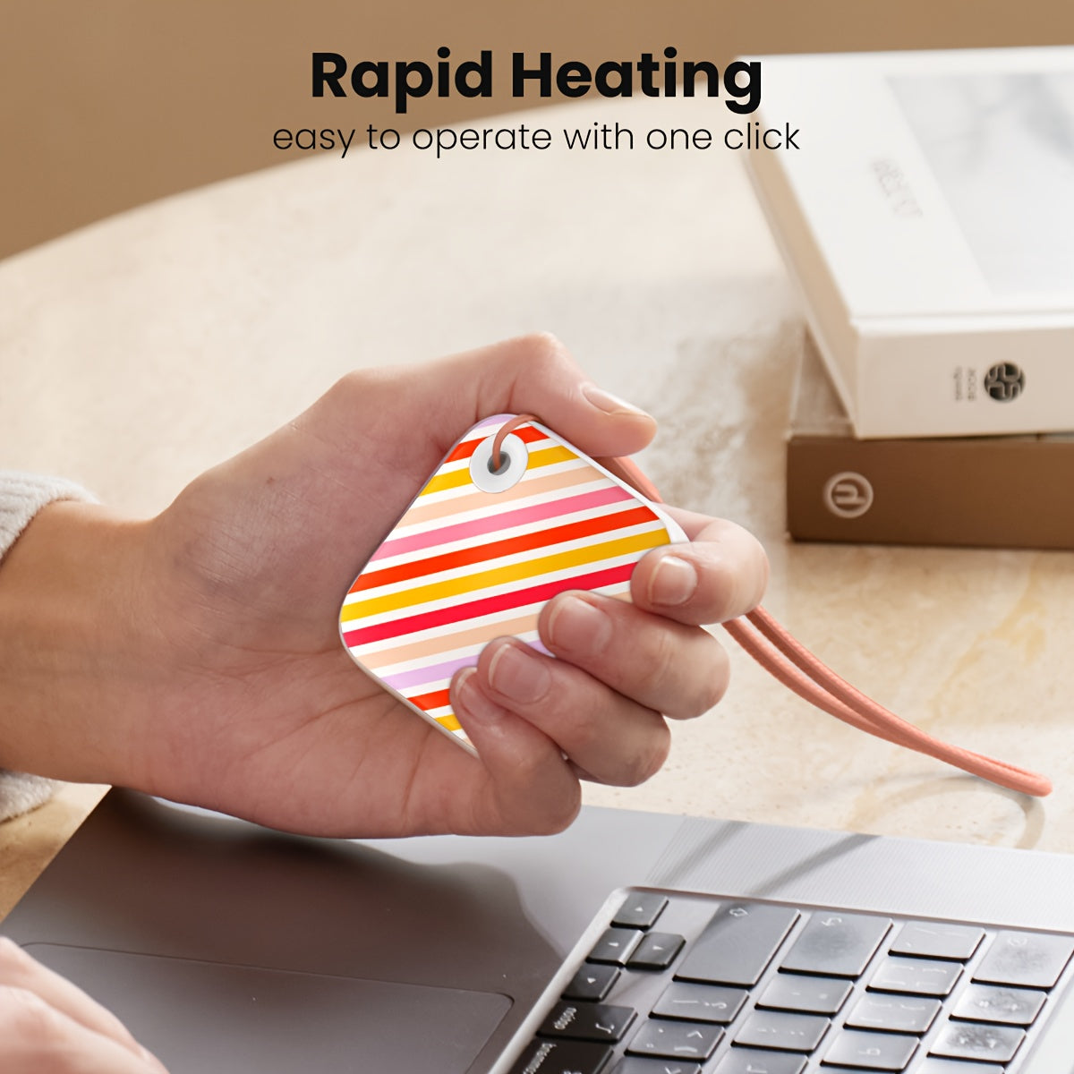 The GAIATOP Double Sided Heated Hand Warmer is a convenient and portable option for staying warm on the go. With its compact design and rechargeable battery, this hand warmer is perfect for shopping, travel, and parties. The 2000mAh lithium battery