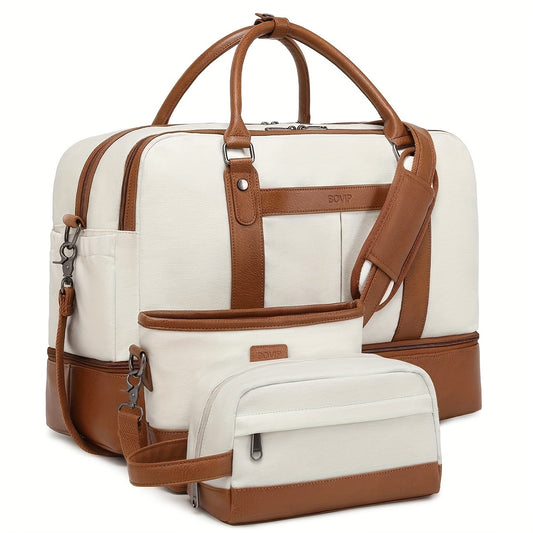 Sleek, spacious travel bag with detachable strap for daily use.