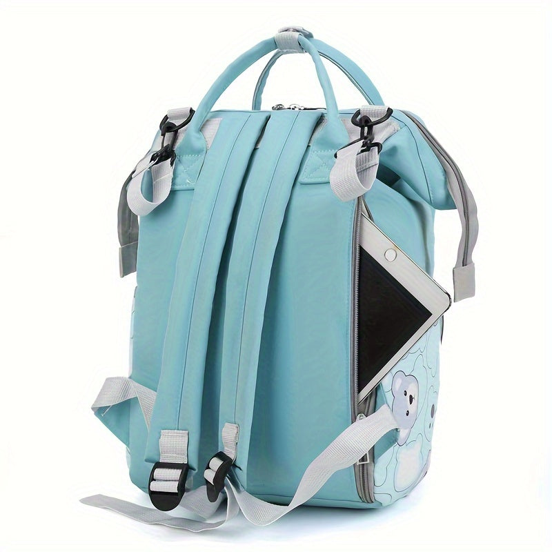 Trendy and chic, this spacious and lightweight backpack is perfect for moms on the go. Featuring a waterproof design and adorable little bear motif, this backpack can easily be attached to a stroller for added convenience.