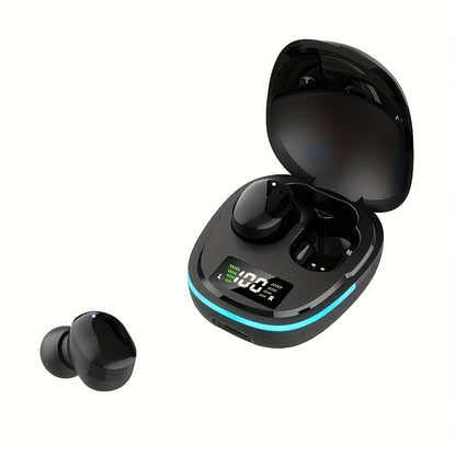 New wireless earbuds with LED display and touch control for iOS/Android, 2024 release.