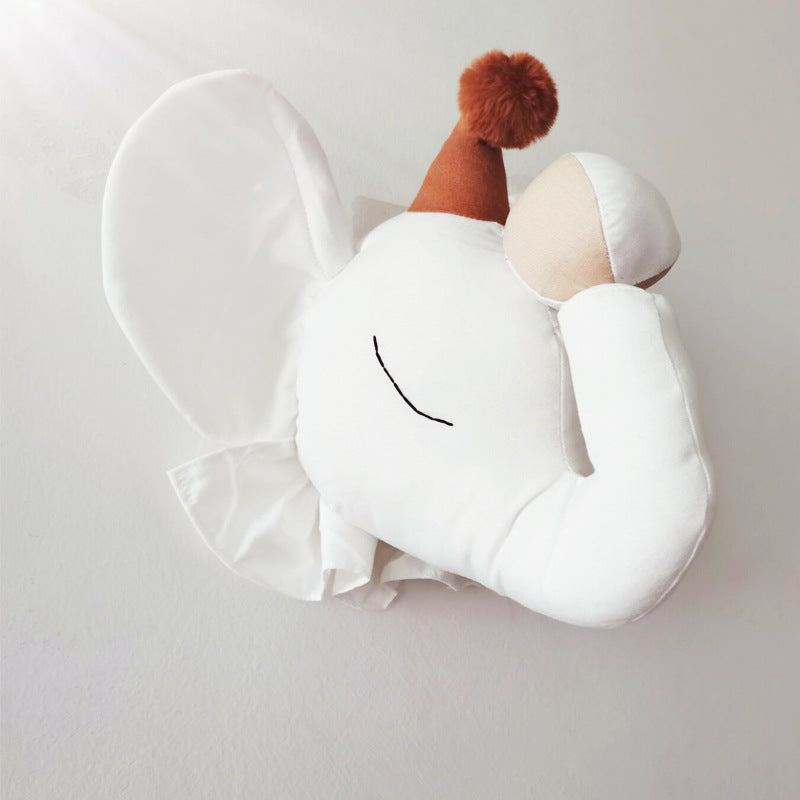 Introducing the cute Nordic-style elephant head wall decor for children's rooms. Perfect for adding a touch of whimsy to any space, these darling elephant toys also double as photography props for kids' photoshoots.