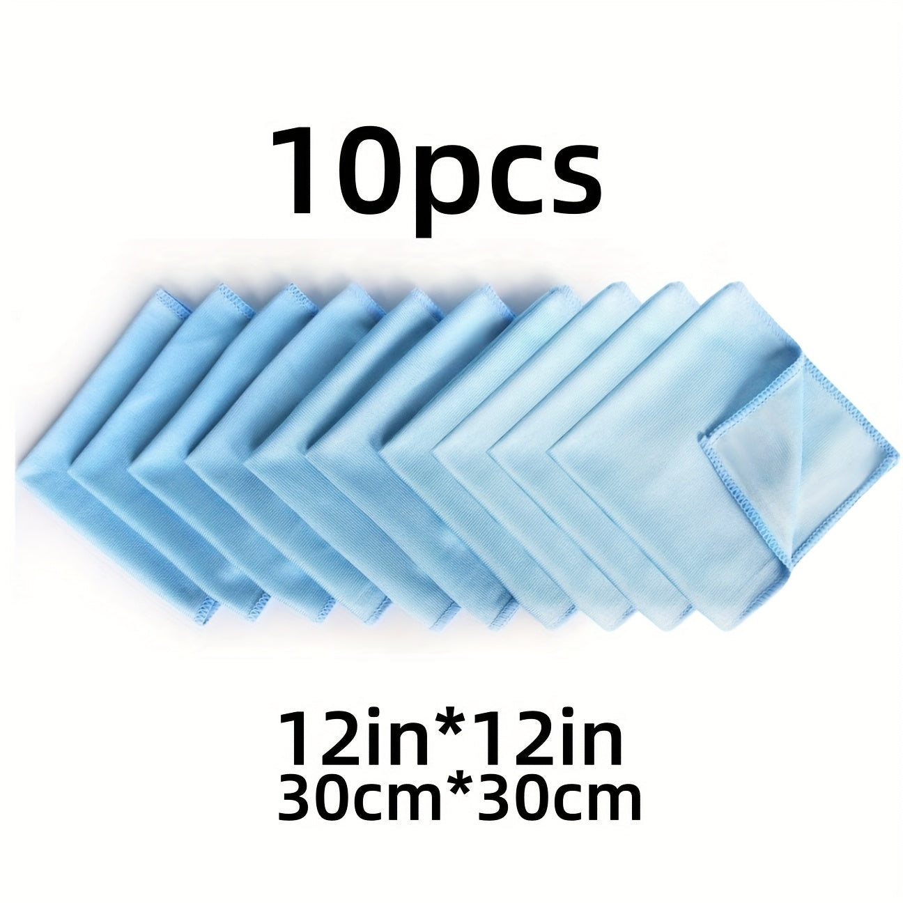 Microfiber Glass Cleaning Cloths - Choose from a pack of 5 or 10 pieces to quickly clean windows, stainless steel, auto care, mirrors, windshield, computer screens, TV, tablets, dishes, camera lenses. Chemical free, lint free, scratch free. Available in