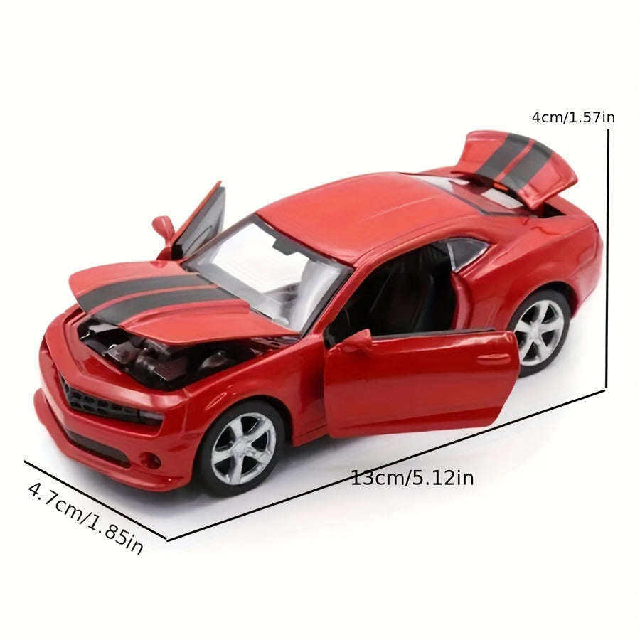 1:32 Scale Alloy Sports Car Model Toy for Kids, featuring a Pull-Back design, four doors, and a Die-Cast construction, ideal as a Birthday gift.