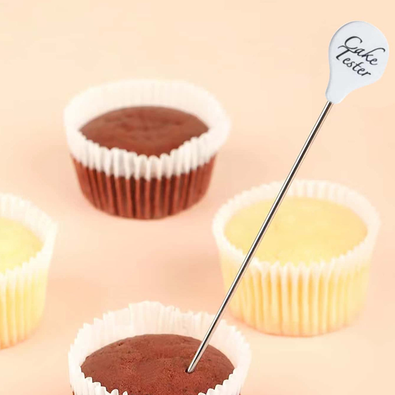 One piece of Stainless Steel Cake Tester, a must-have item for baking and cooking in the kitchen, featuring a sleek design that complements other kitchen gadgets and accessories, a versatile tool for every home kitchen.