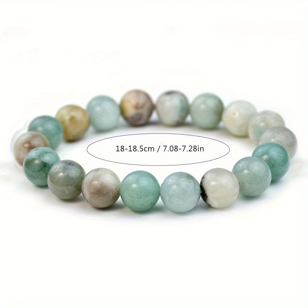 Set of 4 Bracelets made with Natural Amazonite Beads, Perfect for Boho Vacation Style, Ideal for May Birthdays, Unplated, Great for Everyday and St. Patrick's Day Wear