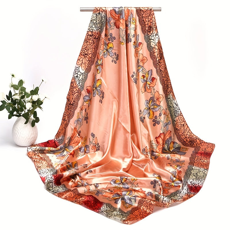 Soft Scarf Satin Sunshade Shawl for Sun Protection