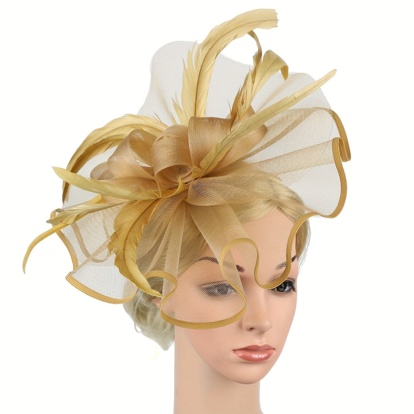 Stylish Fascinator Hats featuring Veil, Feather, and Bow - Perfect for Weddings, Proms, Kentucky Derby, and Photoshoots - Complete your Look with Fashionable Hair Accessories