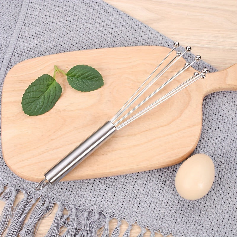 One piece or two pieces of a 25.4cm/30.48cm stainless steel ball whisk, perfect for mixing eggs, creams, and other ingredients in the kitchen during baking.