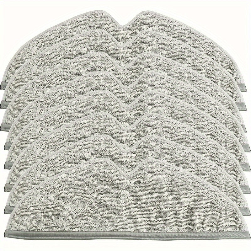 Washable Cloth Dusting Brush Attachments - Set of 8 Ultra-Fine Microfiber Mopping Pads for Roborock S5, S5 Max, S6, S6 MaxV, E4, S6 Pure, E5, E35, E2, E25, Q7, Q7Max Robotic Vacuums