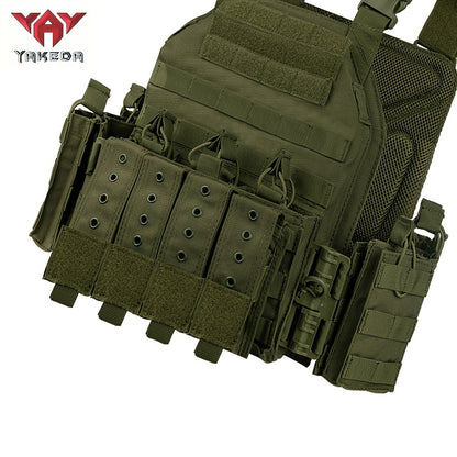 Yakeda Tactical Gear Training Vest: Breathable, Tear-Resistant Polyester, Expandable Pullover for Outdoor Activities, Hand Wash Only