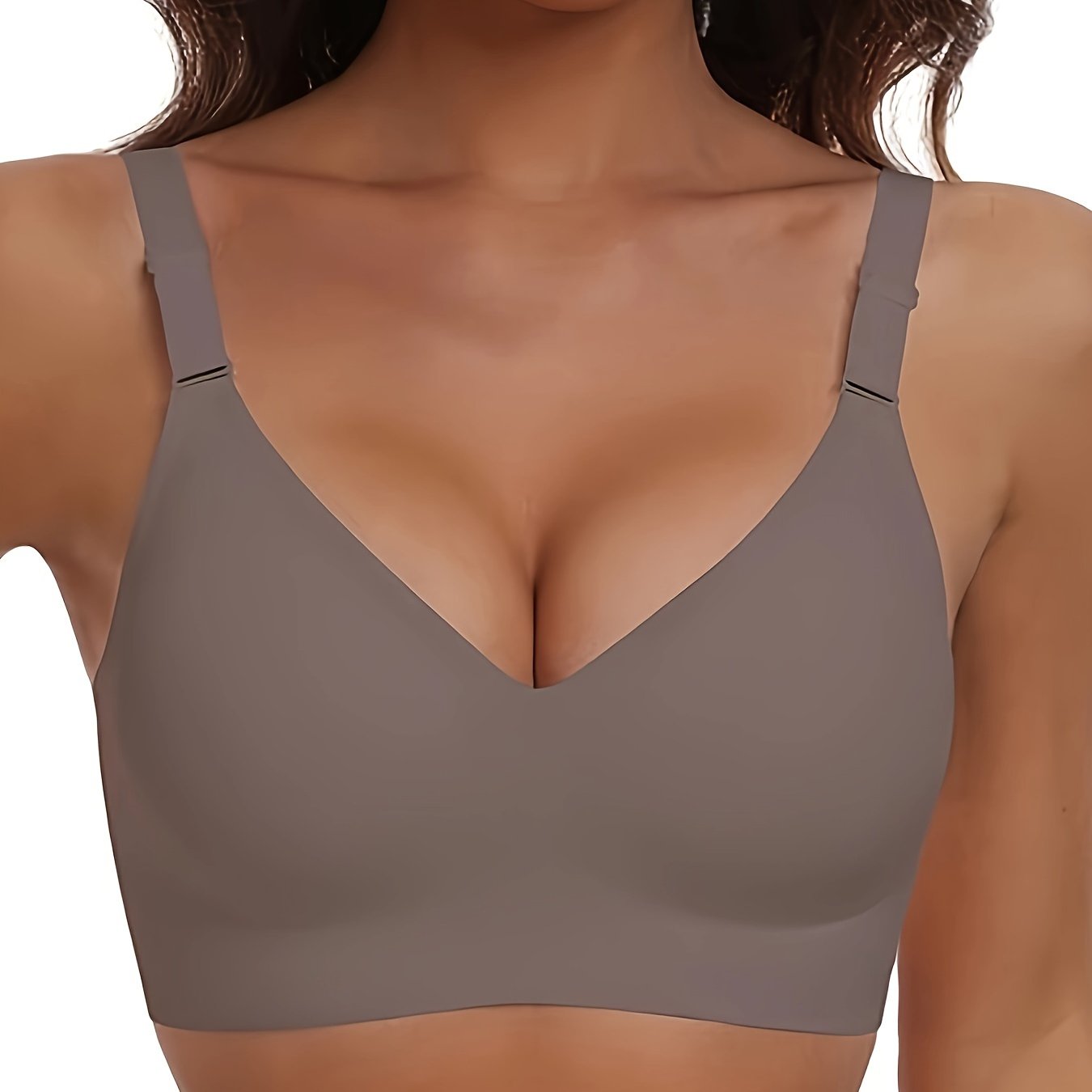 Wireless cami bra with push-up support, comfortable and seamless, for women's lingerie and underwear.