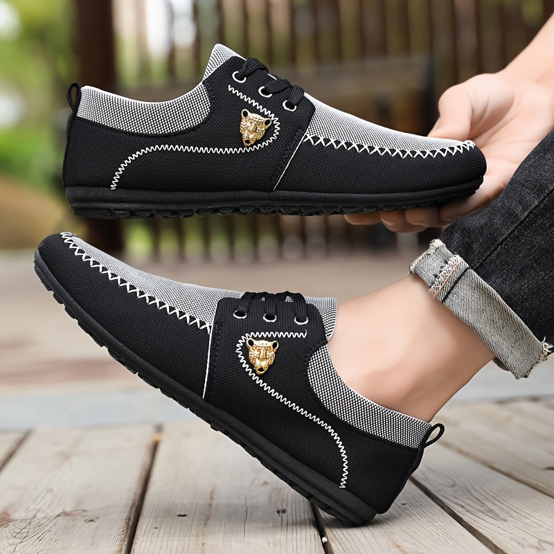 Men's business casual shoes, comfortable and durable. Suitable for all seasons, with non-slip PVC sole and fabric upper.