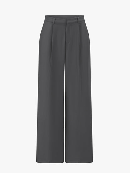 Wide leg pants in solid colors, perfect for spring and summer casual wear.