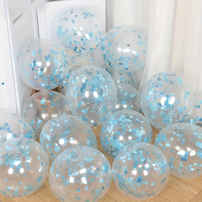 10 colorful glitter balloons - perfect for parties and weddings