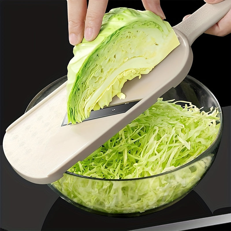 1-piece Manual Cabbage Shredder made of ABS Plastic with Stainless Steel Blade, perfect for slicing and chopping vegetables in the kitchen. This salad prep tool does not require any power and can be used for grinding various vegetables such as cabbage