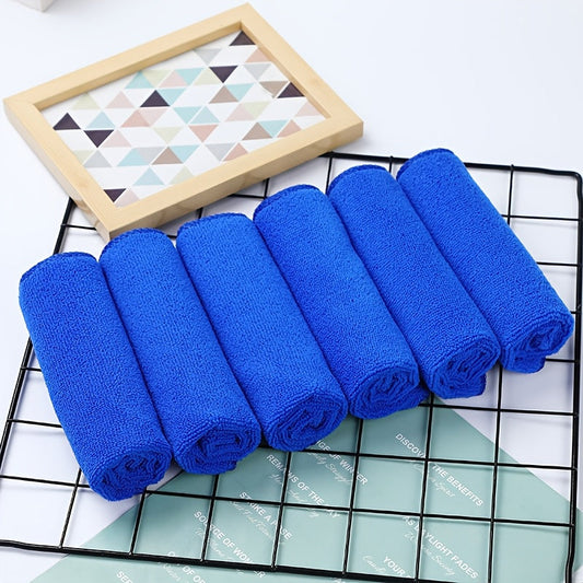 Set of 10 Microfiber Cleaning Towels - Made of Ultra-Fine Fiber, Knit Fabric, Suitable for Various Uses in Living Room, Bedroom, Outdoor, Bathroom, Kitchen