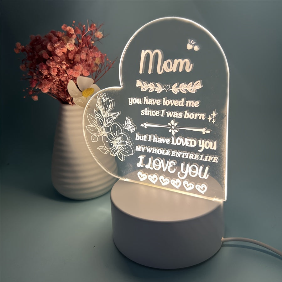 Celebrate special occasions with this Mother-themed night light, perfect for Mother's Day, Thanksgiving, birthdays, and more. Featuring a single soft and warm light, it adds a cozy touch to any bedroom decor. Eid Al-Adha Mubarak!