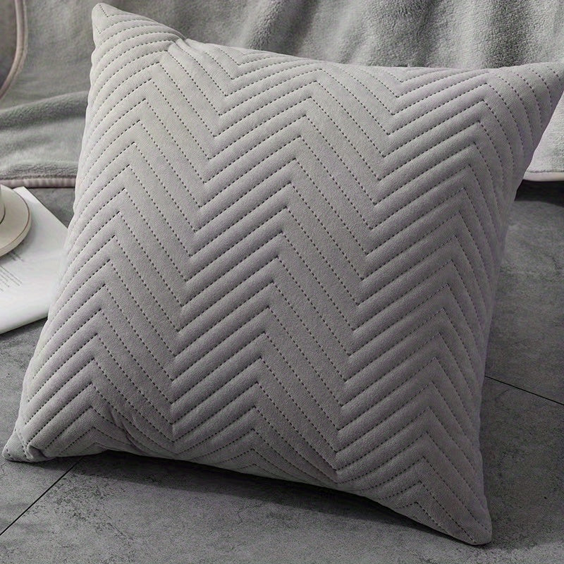 Boho-chic geometric wave pillow cover with zipper closure, hand wash only, versatile home decor for living room and bedroom in bohemian style.