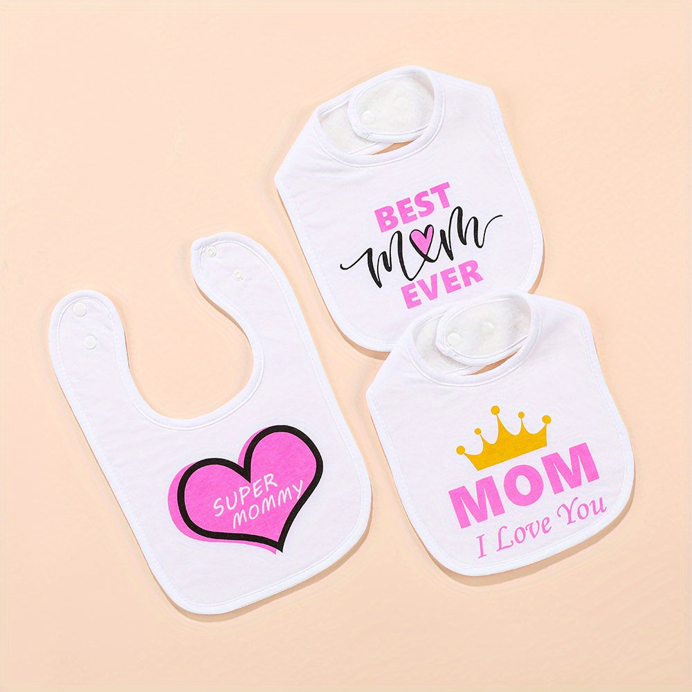 Set of 3 Baby Bibs: Keep Your Little One Fresh and Fashionable Through Teething!