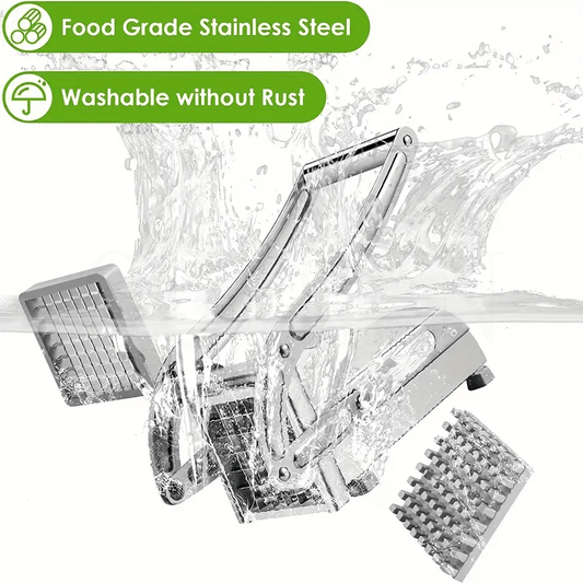 Stainless Steel Vegetable Slicer Set - Versatile Mandoline Cutter for Commercial and Household Use - Perfect for Potatoes, Cucumbers, Radishes, Lettuce - Safe for Food Contact - Manual Kitchen Tool for Fries and Slices