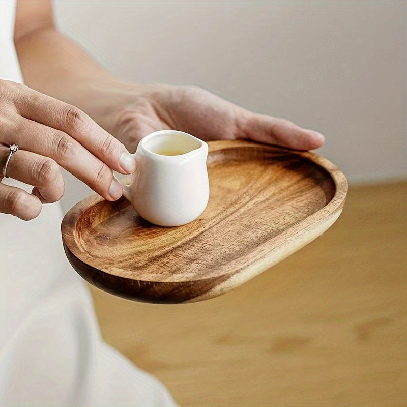 Wooden multipurpose tray for snacks, breakfast, dining, and home decor. Non-food contact safe with a natural wood design and grain.