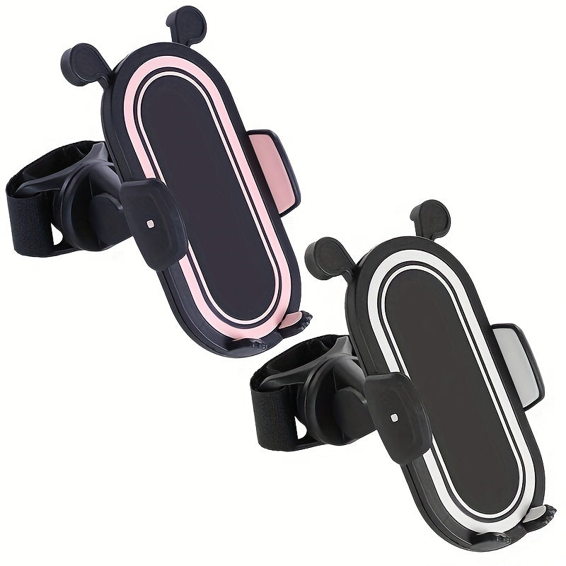 Enhance Your Baby's Stroller with a 360° Rotating Phone Holder in Black, White, and Pink!