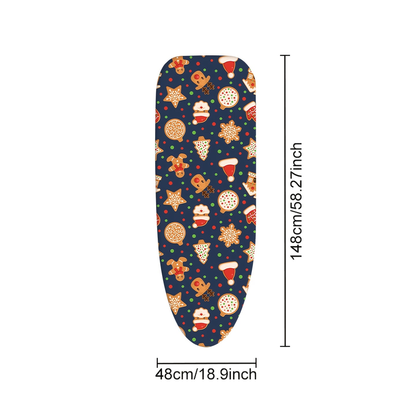 Festive Ironing Board Cover with Christmas Tree, Santa, and Snowman Designs, Resistant to High Temperatures and Dust - Perfect for Keeping Your Home Protected while Ironing