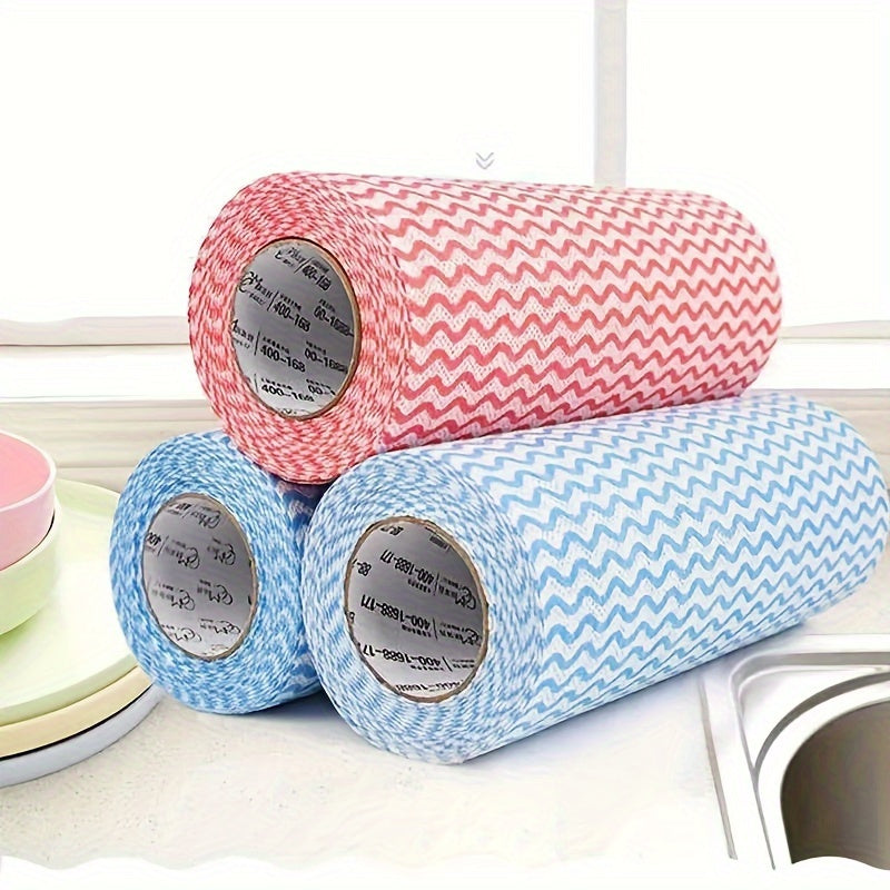 Eco-Friendly 50-Pack of Reusable Kitchen Wipes for Non-Oily Cleaning - Includes Multipurpose Cloths, Scrub Pads, Towels, and Hand Drying Cloth - No Electricity or Batteries Required - Ideal for Kitchen and Furniture Cleaning