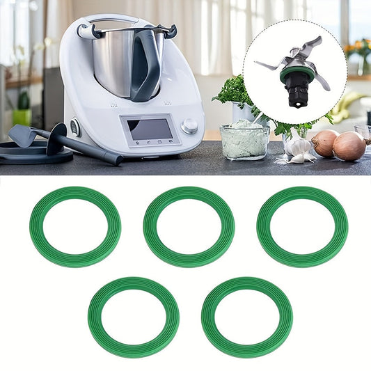 Пакет из 5 силиконовых уплотнительных колец для блендеров Vorwerk Thermomix TM5 TM6 - долговечные заменяемые прокладки, простая установка, уплотнительные O-образные кольца для блендеров, необходимый неэлектрический кухонный аксессуар