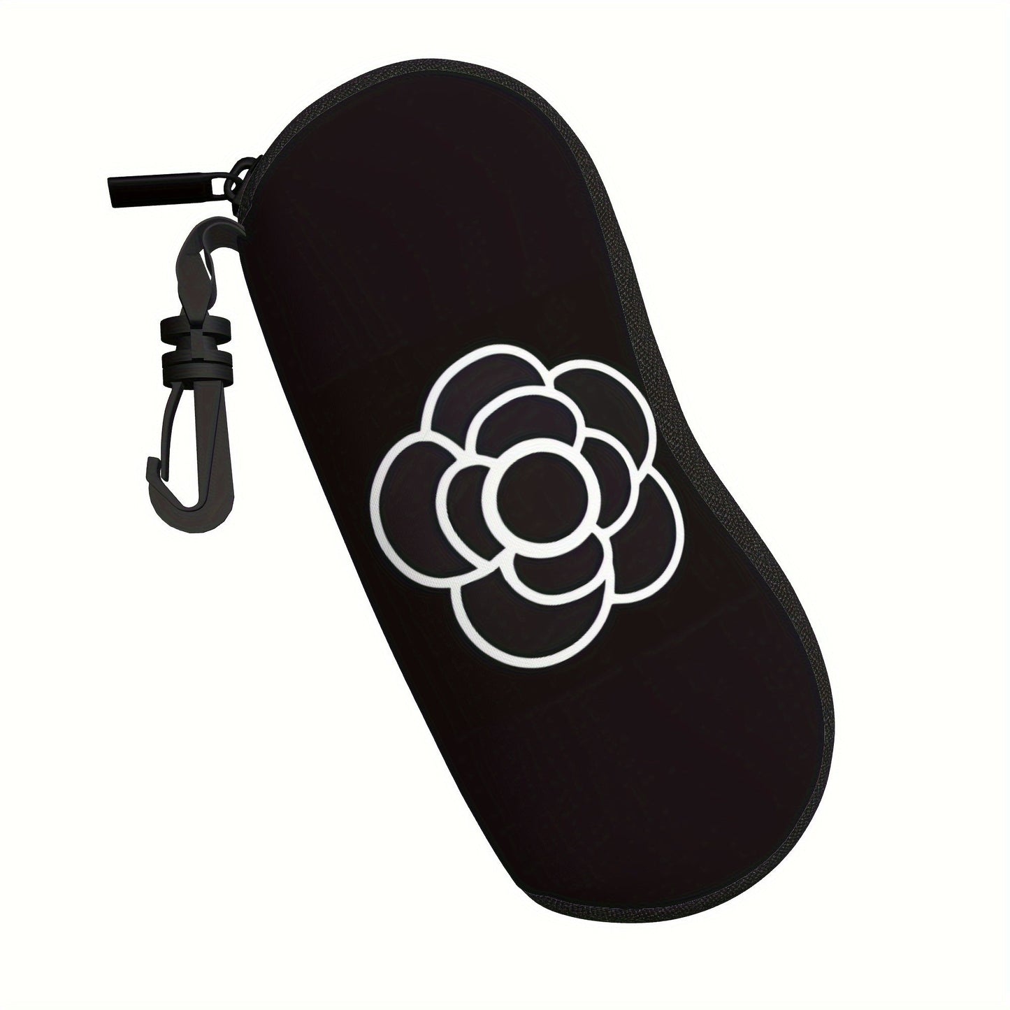 Travel in Style with Our Portable Soft Shell Chloroprene Zipper Glasses Case Featuring a Floral Design - Ideal for Everyday Use