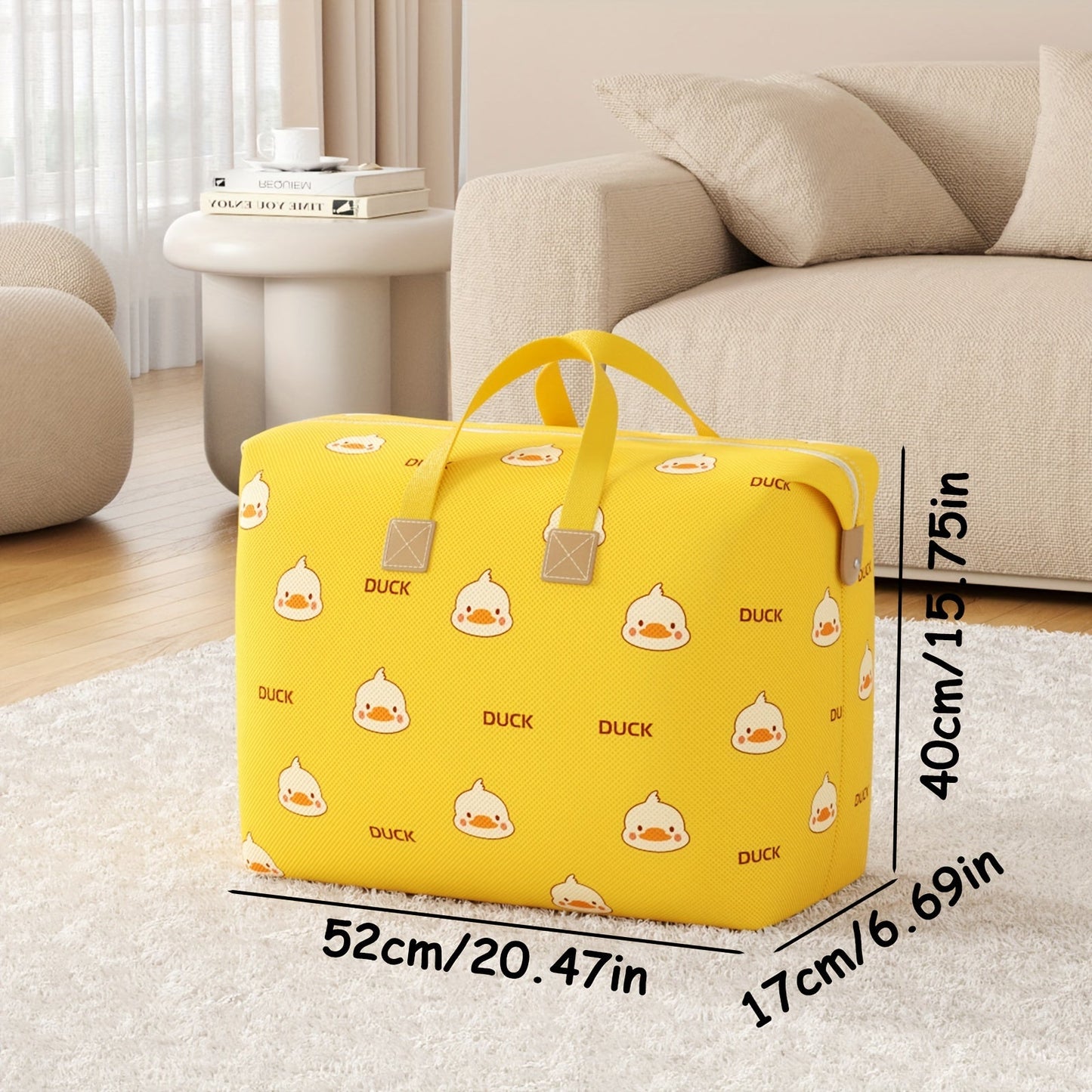 Cute Pattern Quilt Storage Bag - Large Capacity Moving Packing Bag for Dormitory, Foldable and Home Storage bag for Quilt, Clothing - Perfect Halloween or Christmas Gift