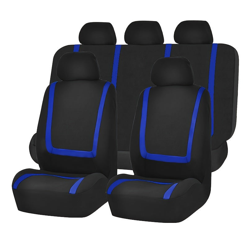 U-Design polyester car seat cover fits 5 seats.