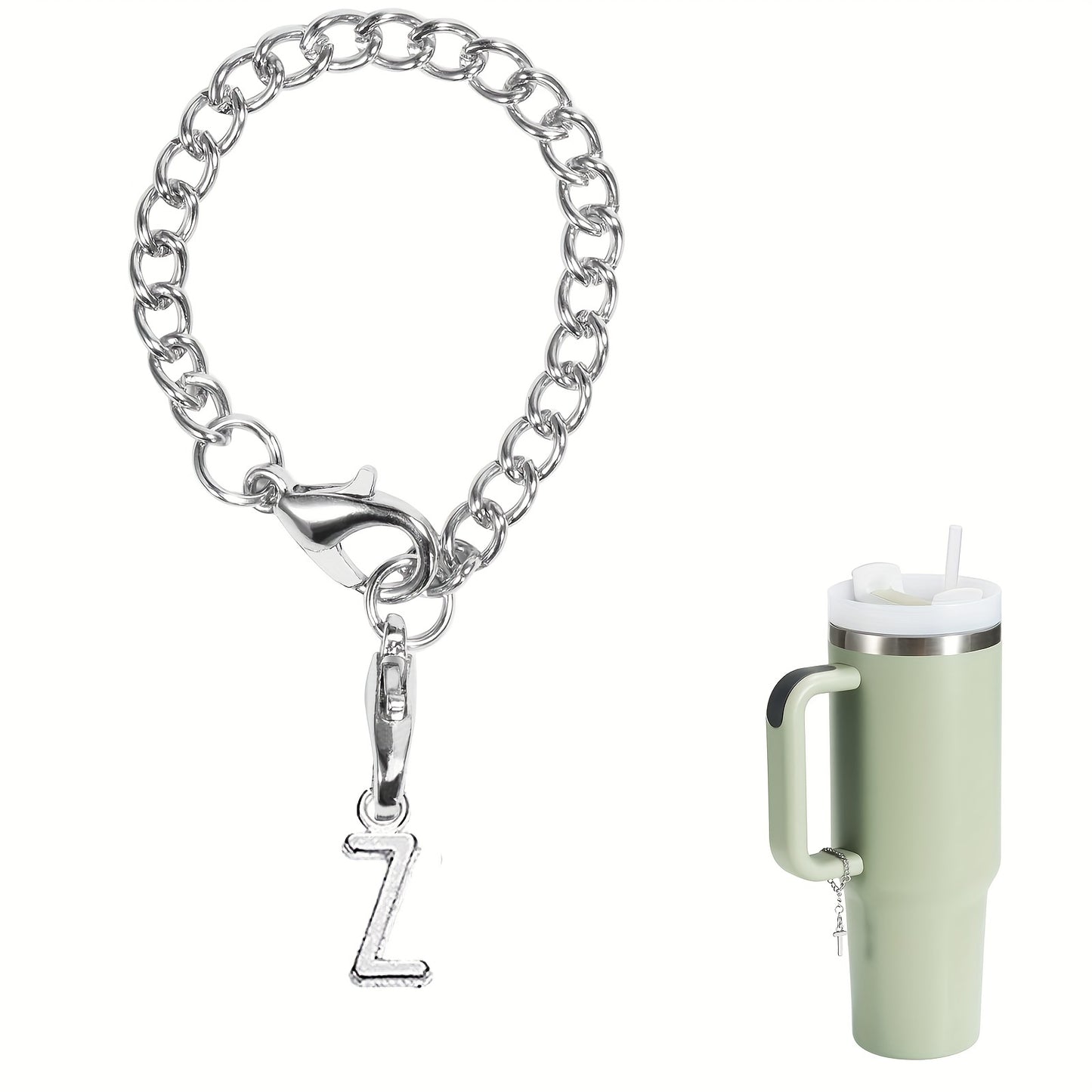 1-pc letter charm accessory for tumblers and water bottles.