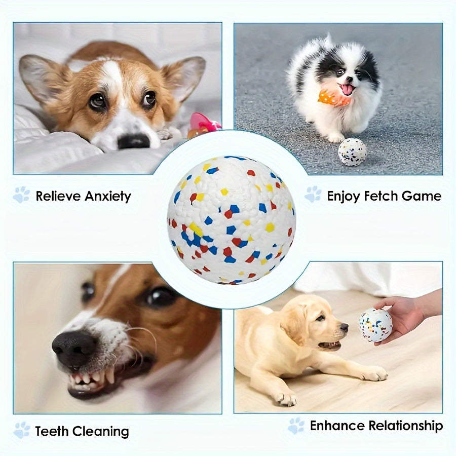 1pc durable anti-bite dog toy ball made of elastic TPR material for interactive pet sports and tooth cleaning, suitable for both indoor and outdoor use, ideal gift for dogs.