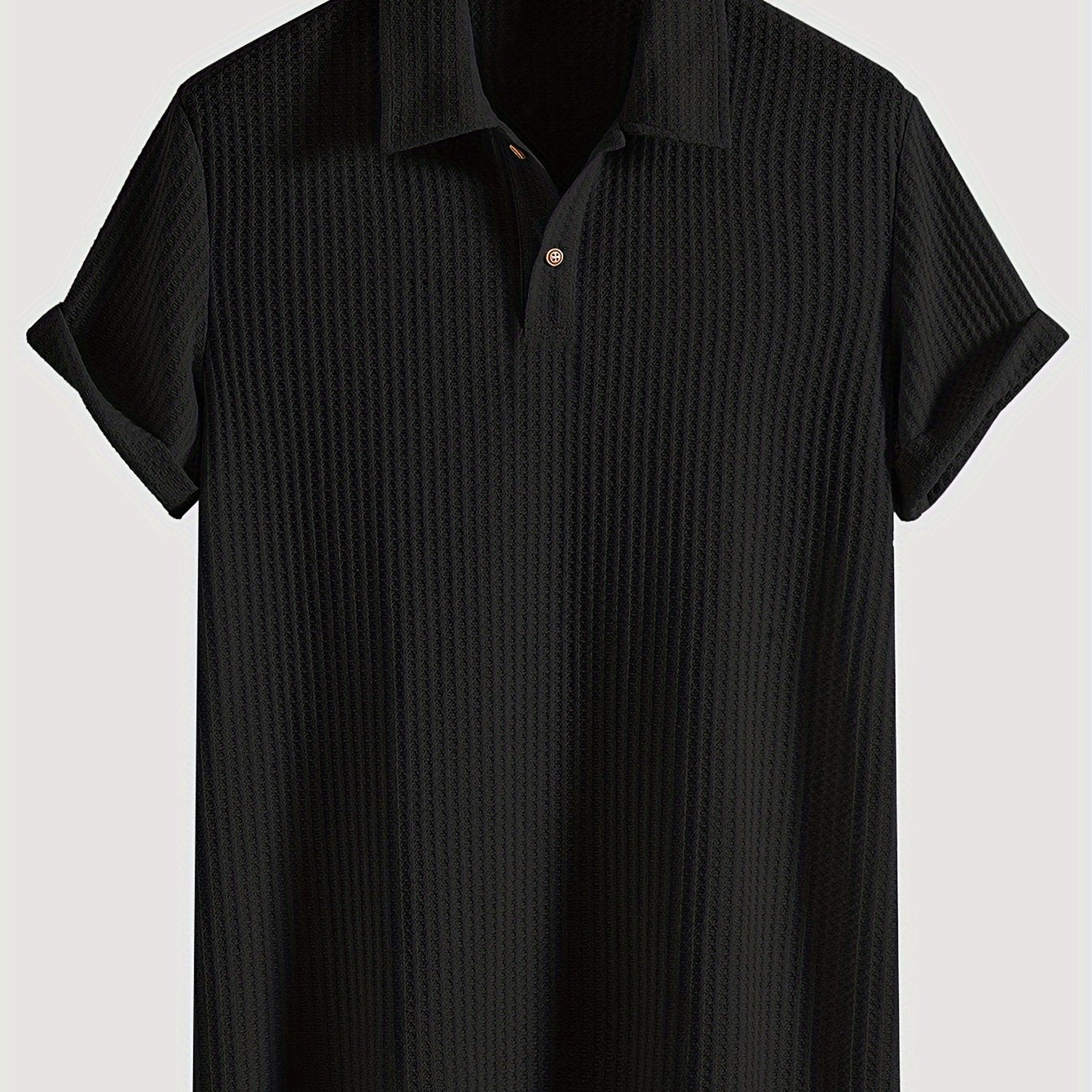 Short-sleeve, high-stretch lapel shirt for outdoor golfing.