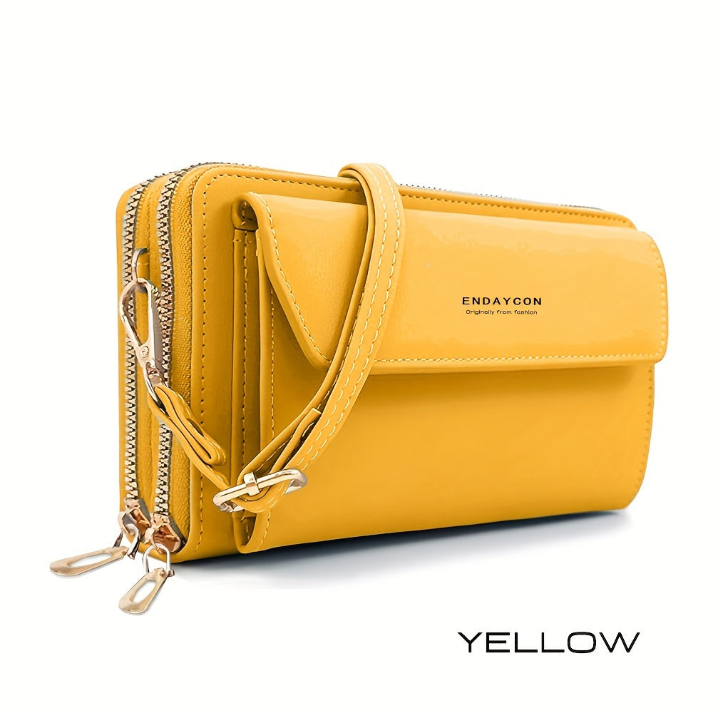 Stylish multifunctional crossbody bag with large capacity, adjustable strap, card holder, and phone pouch. Available in multiple colors.