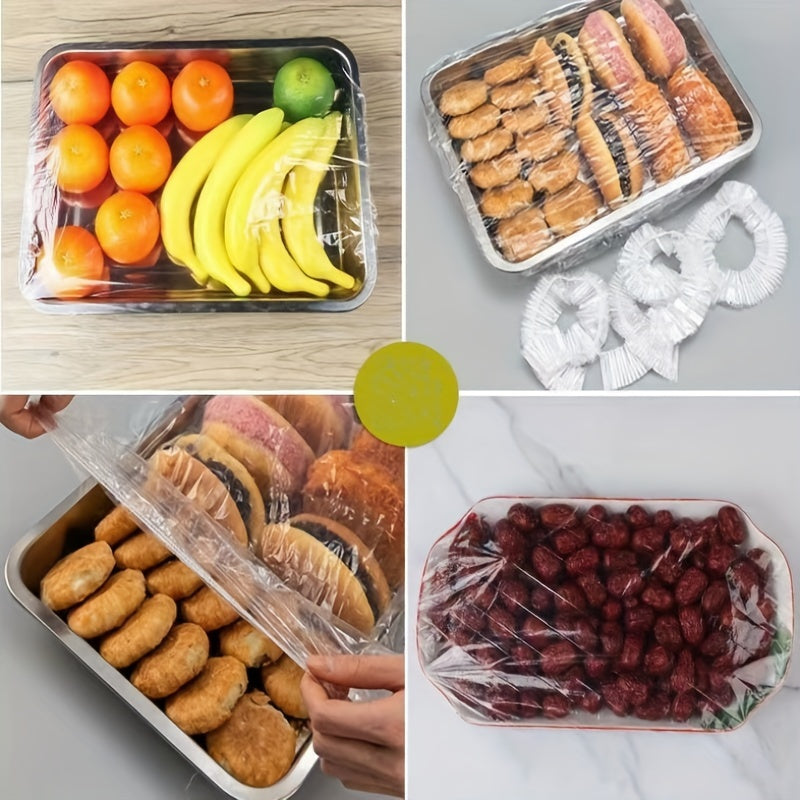 Versatile Reusable Elastic Food Cover for Trays: Perfect for Bread, Fruits, Veggies, and Sweets