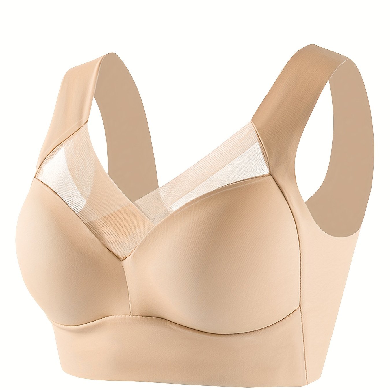 Esselegance 1pc Sports Bra with side breast control, push up, and high elasticity, no steel ring.