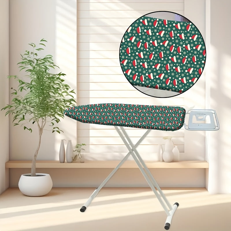 Festive Ironing Board Cover with Christmas Tree, Santa, and Snowman Designs, Resistant to High Temperatures and Dust - Perfect for Keeping Your Home Protected while Ironing