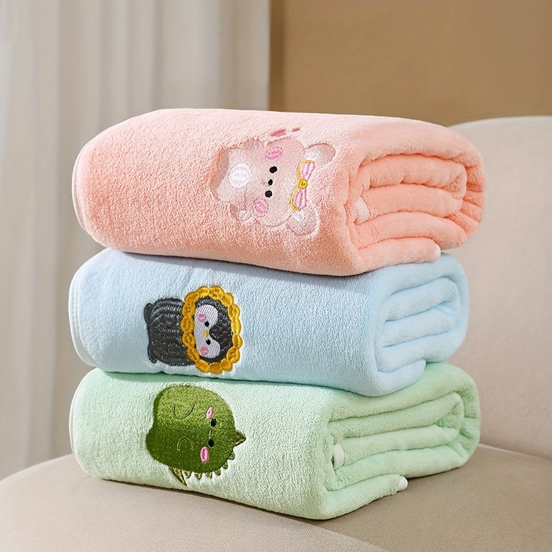 Plush and Super Absorbent Fast-Drying Infant Bath Towel & Blanket - Enhanced Coral Fleece for Ultimate Coziness, Perfect Gift for Christmas, Halloween, Thanksgiving