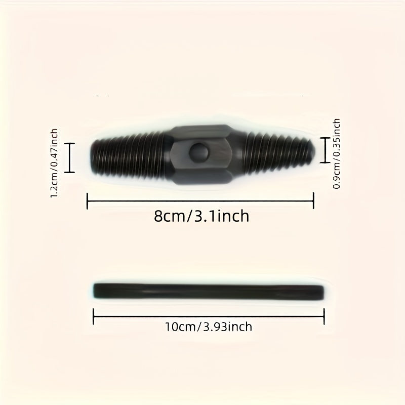 Carbon steel screw removal tool extract stripped or damaged bolts, perfect for pipes, valves, and faucets.