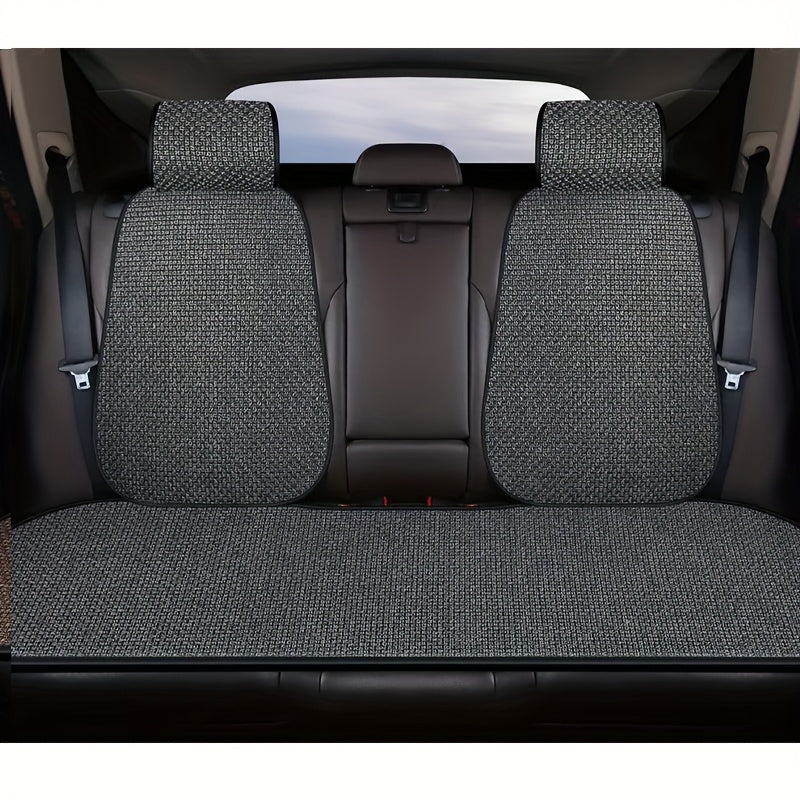 Non-slip, breathable linen car seat cushions for BMW, KIA, AUDI, and more. Easy care and all-season comfort.