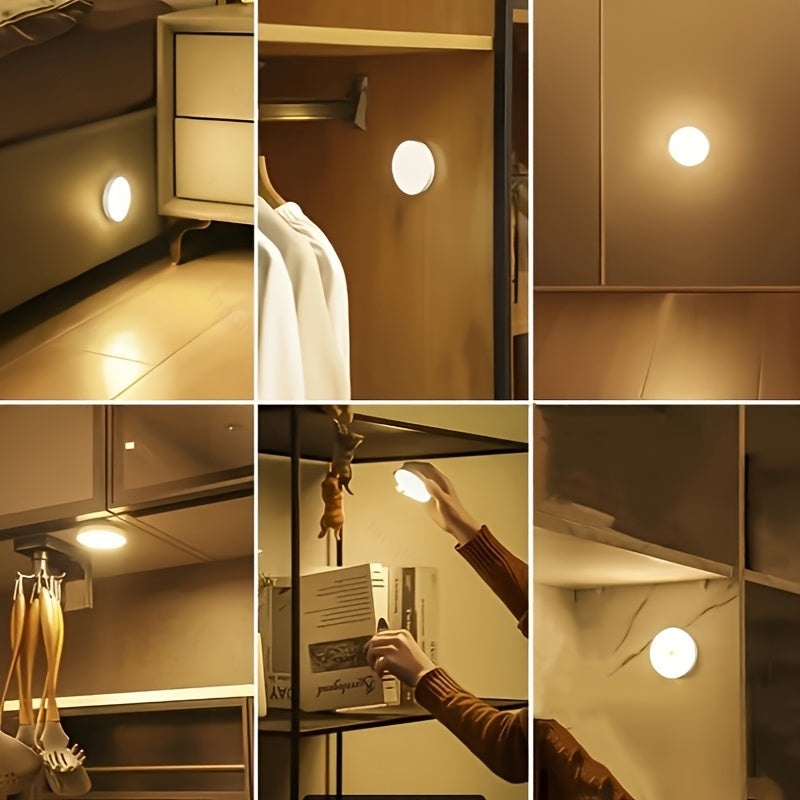 Motion-Activated LED Night Light - Rechargeable, Ideal for Bedroom, Stairs, Dorms & More