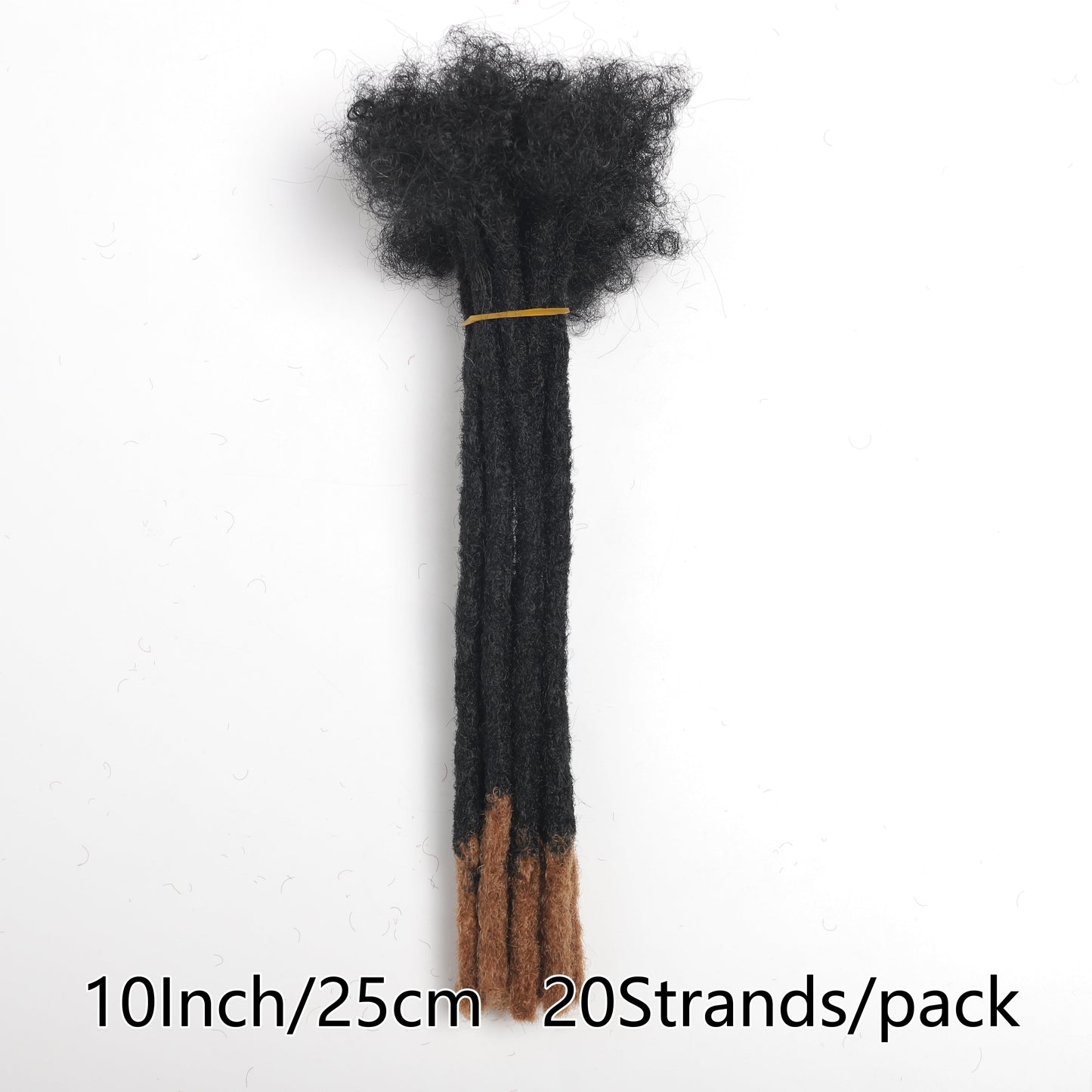 [Customer Favorite] 10-Inch Crochet Synthetic Loc Dreadlocks Extensions with 20 Strands, 0.8cm Wide, Hip-Hop and Reggae Inspired Style, Fashionable Afro Kinky Locs, Edgy Dirty Braids, Ideal for Punk Rock Fashion