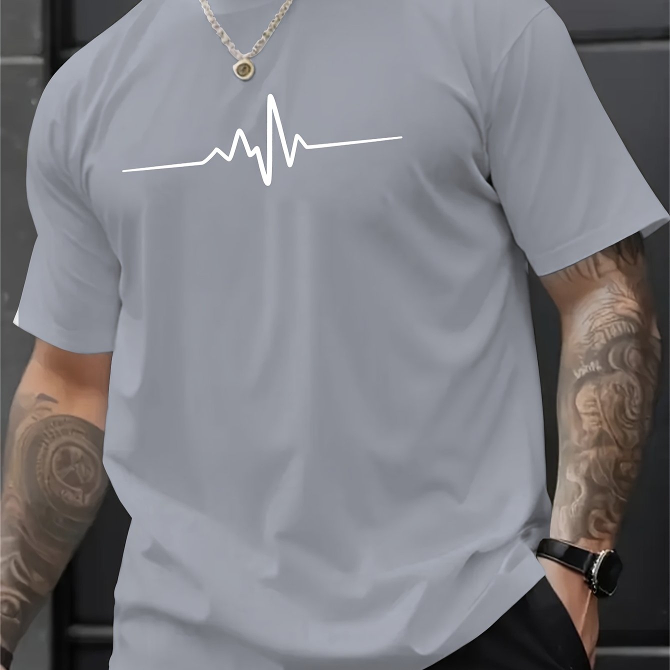 Stylish summer crew neck short sleeve sports t-shirt for men, perfect for any occasion.