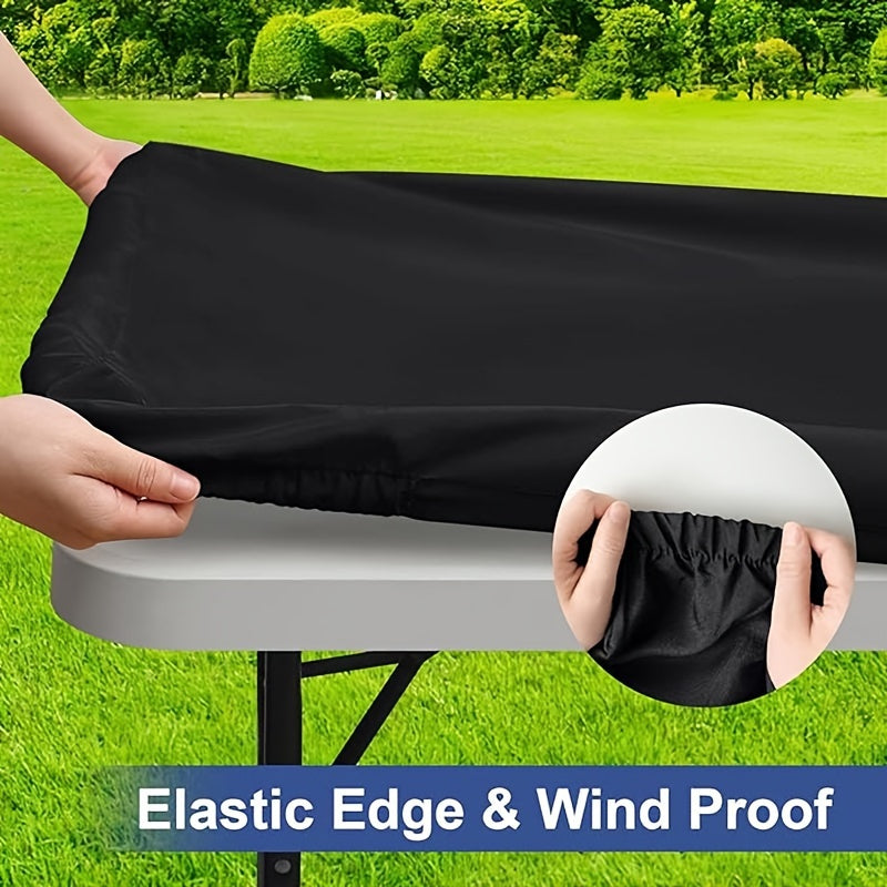 Waterproof picnic table cover for 182.88 cm tables, ideal for home, parties, banquets, picnics, and weddings.